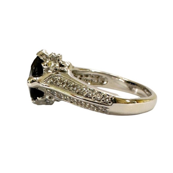 Sapphire 3.20 Carat Deep Blue Ring - Picture 5 of 6